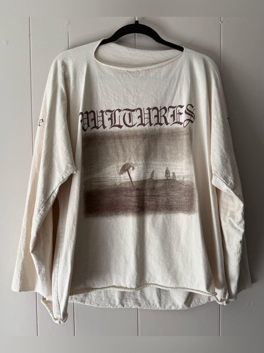 Yeezy Vultures 1 Long Sleeve Shirt Cream/Off-White Men’s M Kanye West